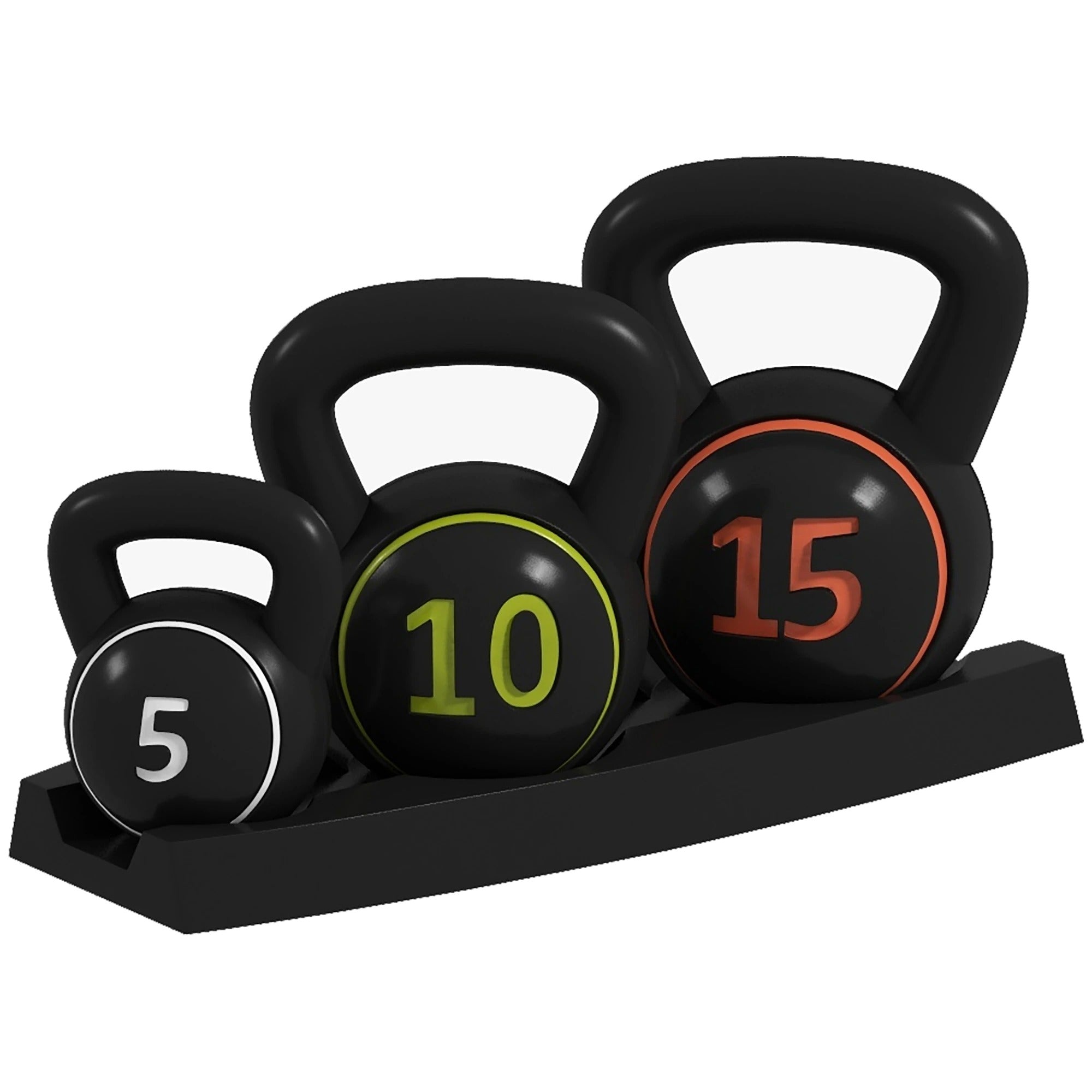 Three Piece Kettlebell Set with Tray